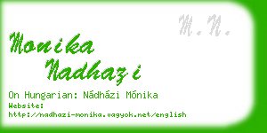 monika nadhazi business card